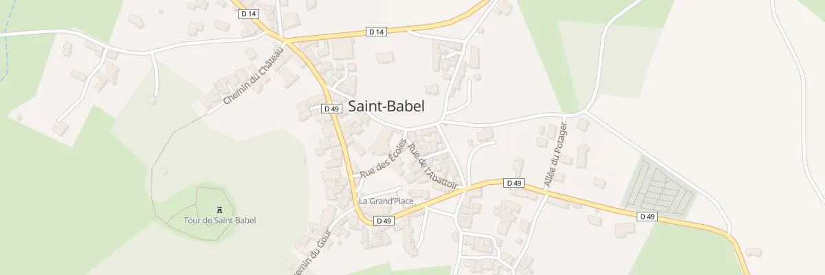 Plan du 9001 Rue des Ecoles (Le Bourg) à Saint-Babel