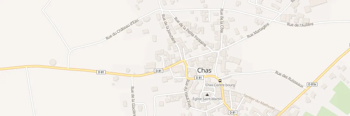 Plan du 2 Rte de Chauriat à Chas