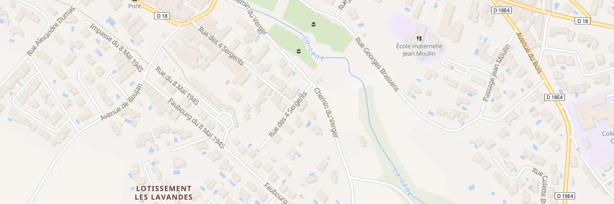 Plan du 32 Rue des 4 Sergents à Servian