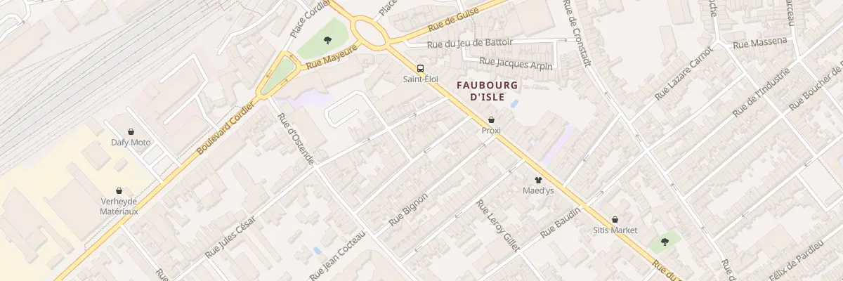 Plan du 12 Rue Jean-baptiste Clément à Saint-Quentin