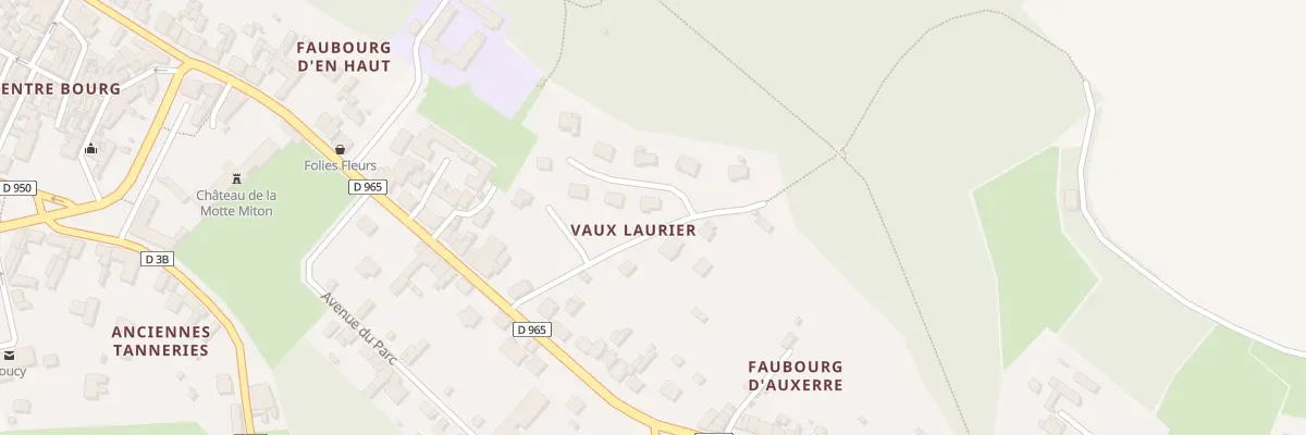 Plan du 1 All de la Vau Laurier à Toucy