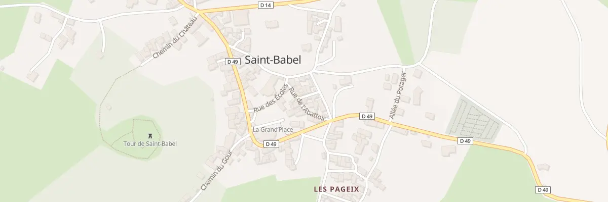 Plan du 9004 Rue Petite Rue des Charnats à Saint-Babel