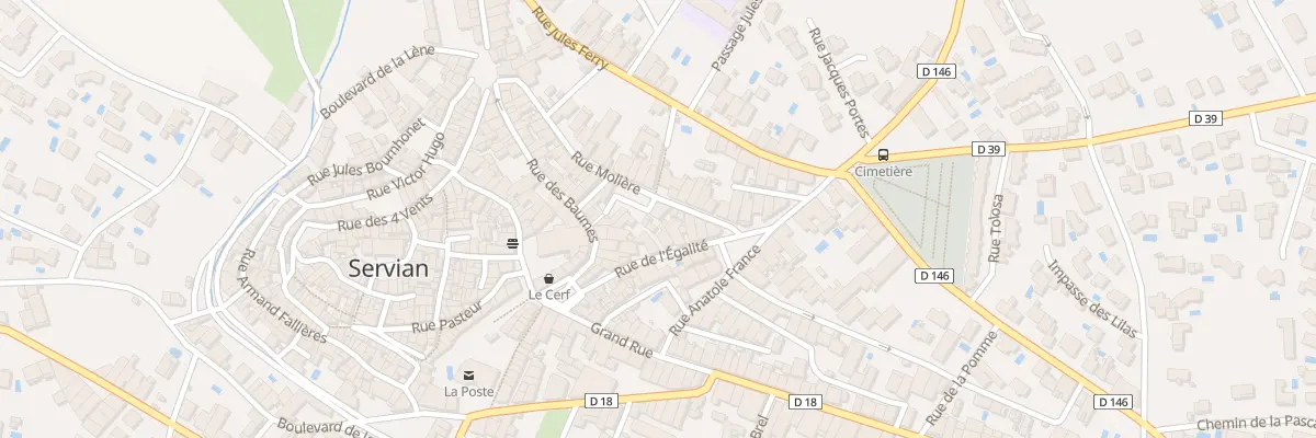 Plan du 5 Rue Molière à Servian