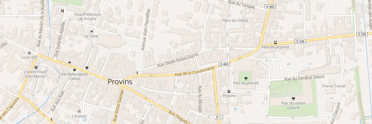 Plan du 36B Rue Vieille Notre Dame à Provins