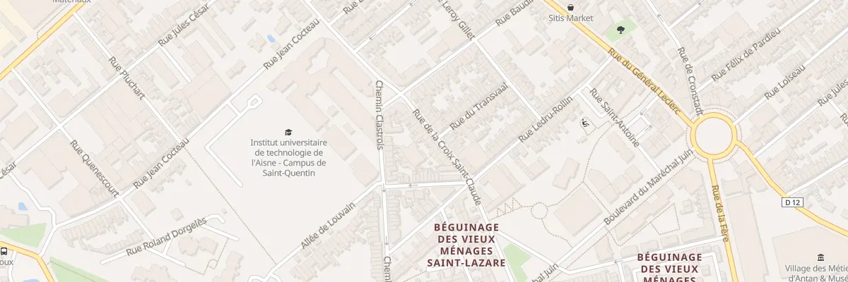 Plan du 18 Rue de la Croix Saint-claude à Saint-Quentin
