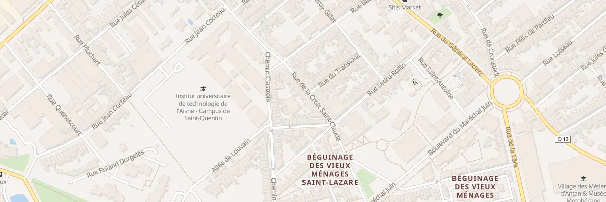 Plan du 22 Rue de la Croix Saint-claude à Saint-Quentin