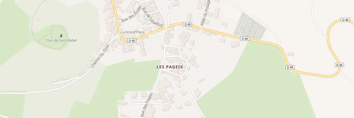 Plan du 9004 Rue des Cuvages (Les Pageix) à Saint-Babel