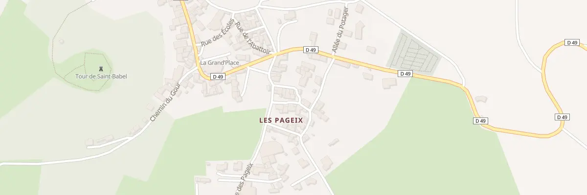 Plan du 9002 Rue des Cuvages (Les Pageix) à Saint-Babel