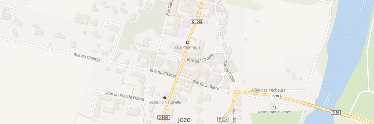 Plan du 11 Rue de la Poste à Joze