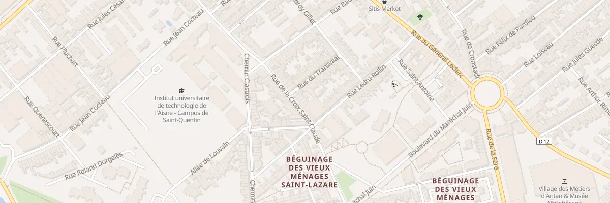 Plan du 21 Rue de la Croix Saint-claude à Saint-Quentin