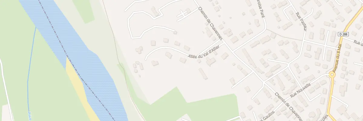 Plan du 7 All du Val d’Allier à Avermes