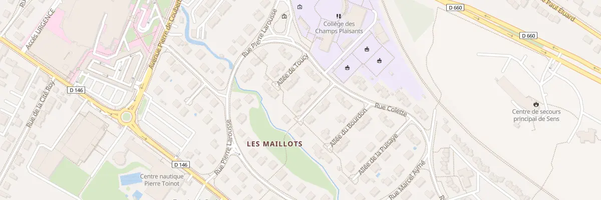 Plan du 42 All de Saint-fargeau à Sens