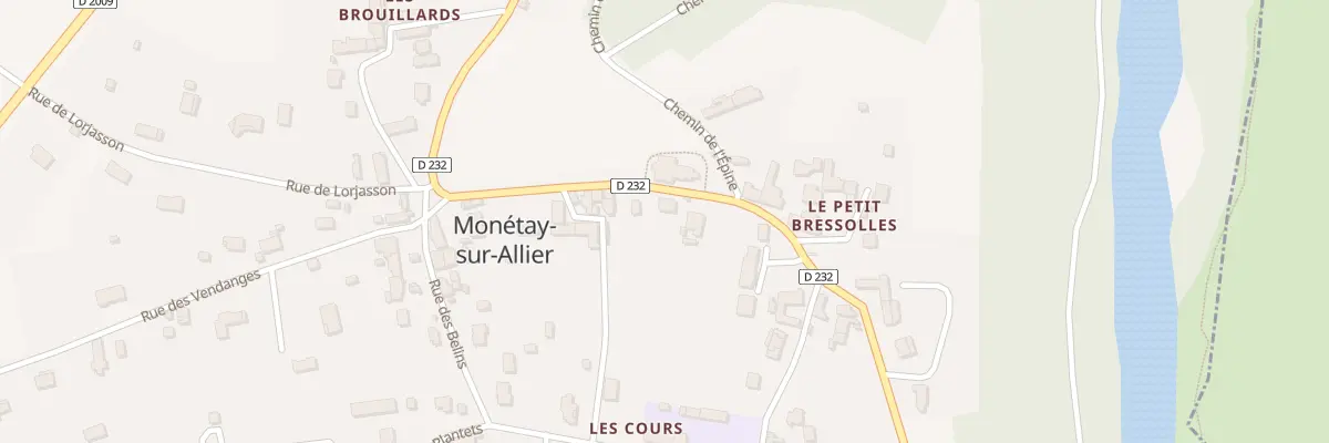 Plan du 18 Les Cours à Monétay-sur-Allier