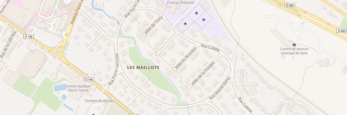 Plan du 62 All du Bourdon à Sens