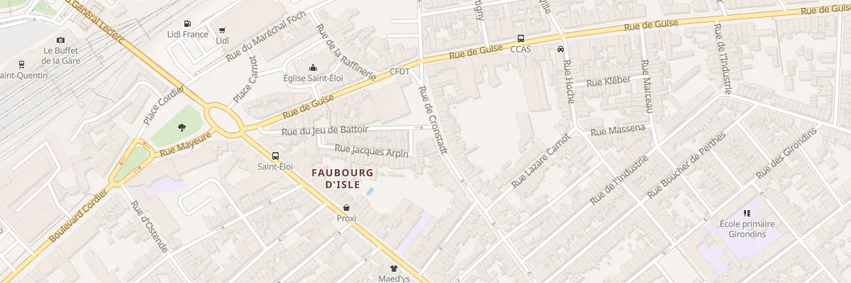 Plan du 10 Rue de Cronstadt à Saint-Quentin