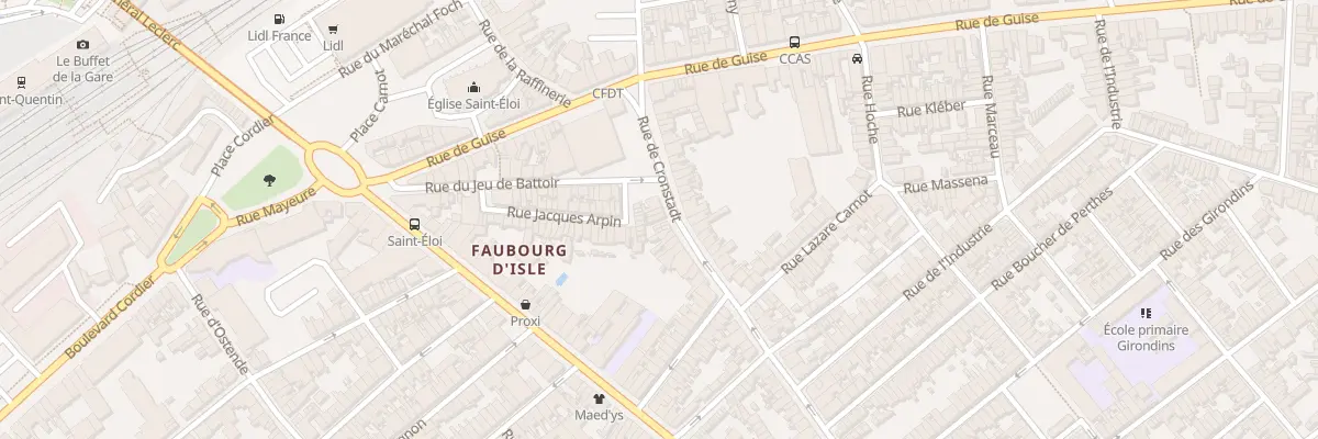 Plan du 14 Rue de Cronstadt à Saint-Quentin