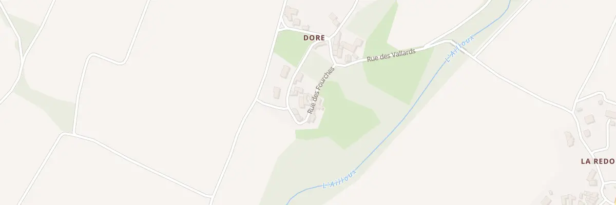 Plan du 2 Rue des Fourches (dore) à Brenat