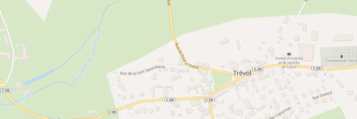 Plan du 2 Rue de la Font St Pierre à Trévol