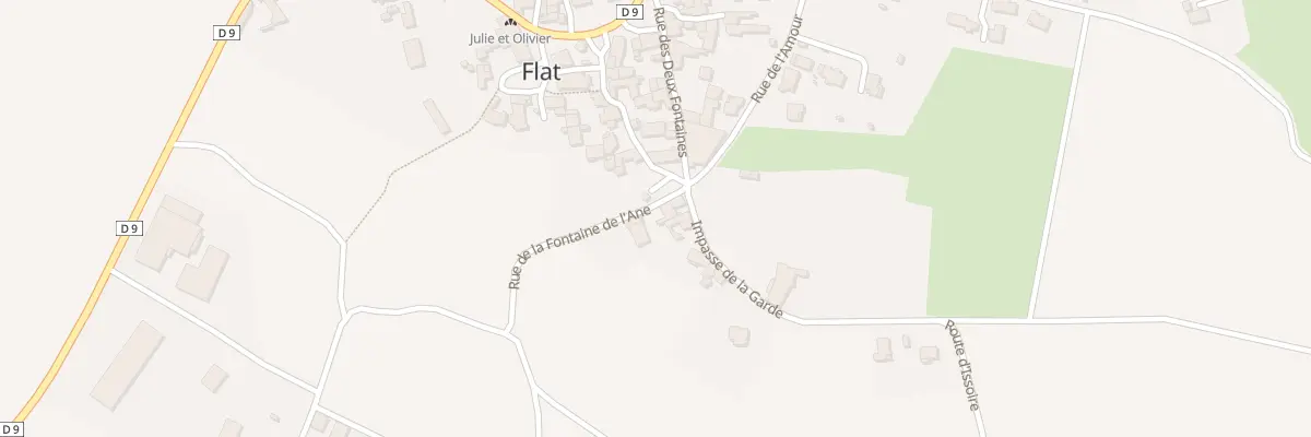 Plan du 1 Rue de la Fontaine de l’Âne à Aulhat-Flat