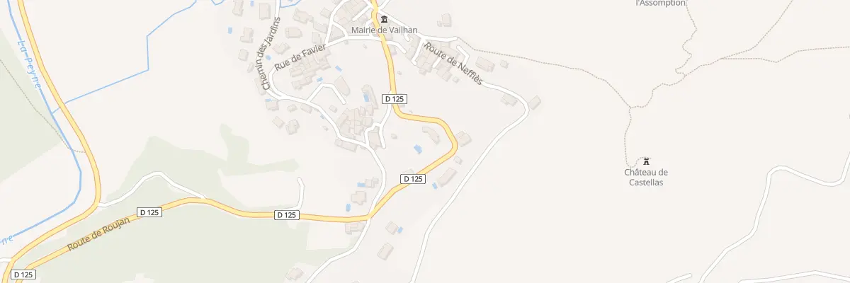 Plan du 2 Rte de Roujan à Vailhan