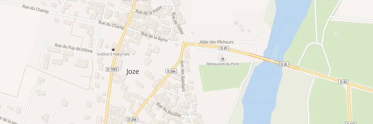 Plan du 1 Rue des Bateliers à Joze