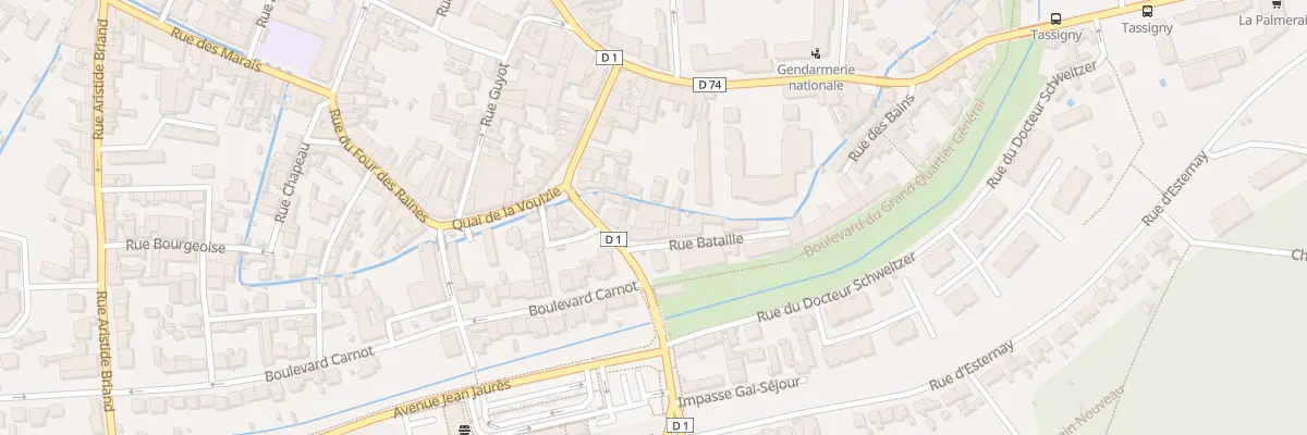 Plan du 1 Rue Bataille à Provins
