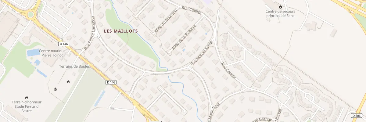 Plan du 7 Rue Marcel Aymé à Sens