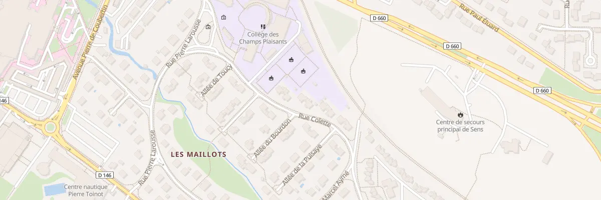Plan du 11 Rue Colette à Sens