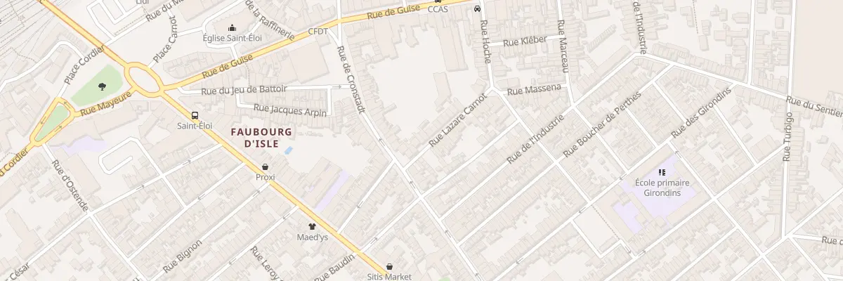Plan du 5 Rue Lazare Carnot à Saint-Quentin