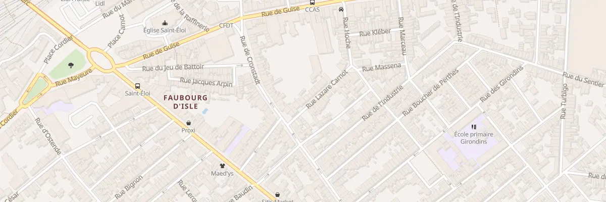 Plan du 7 Rue Lazare Carnot à Saint-Quentin