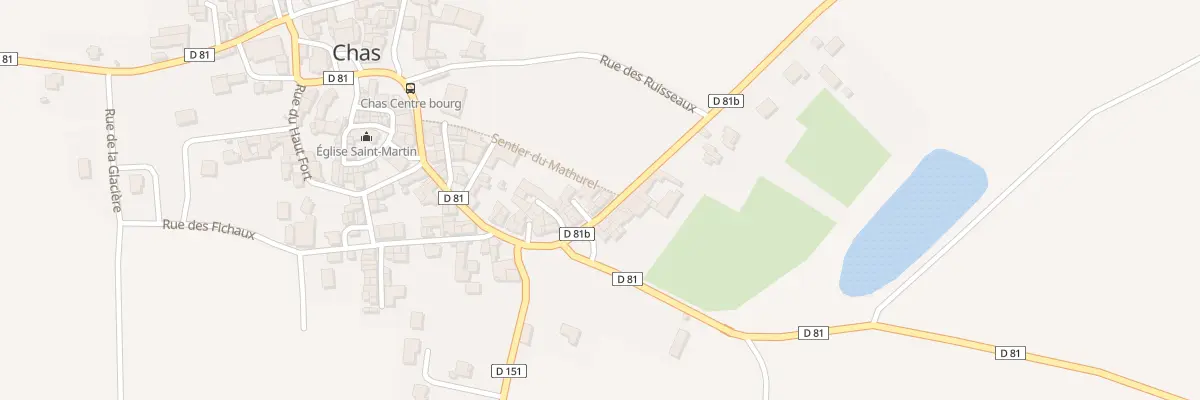 Plan du 3 Rue du Pré Batier à Chas