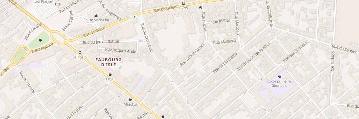 Plan du 9 Rue Lazare Carnot à Saint-Quentin