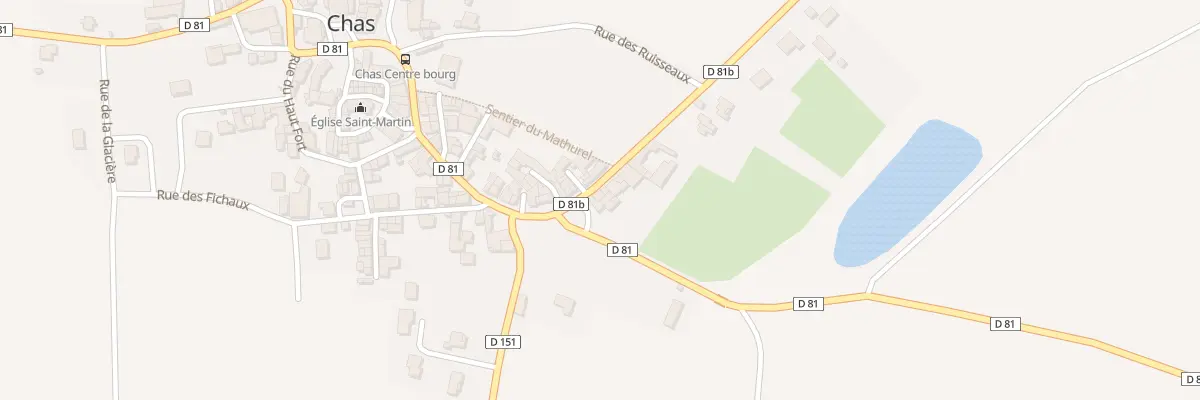 Plan du 2 Rue du Pré Batier à Chas