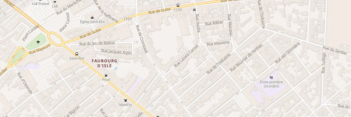 Plan du 11 Rue Lazare Carnot à Saint-Quentin