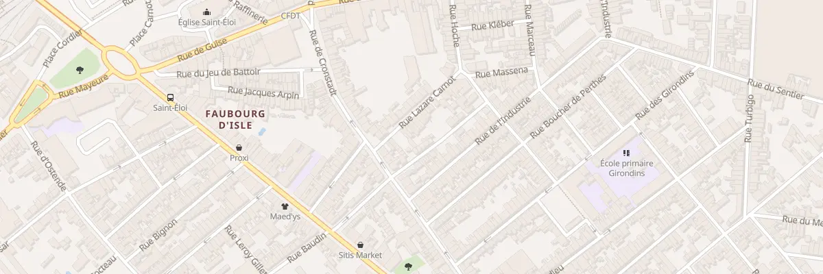 Plan du 12 Rue Lazare Carnot à Saint-Quentin