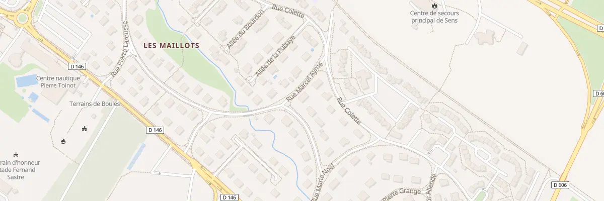 Plan du 14 Rue Marcel Aymé à Sens