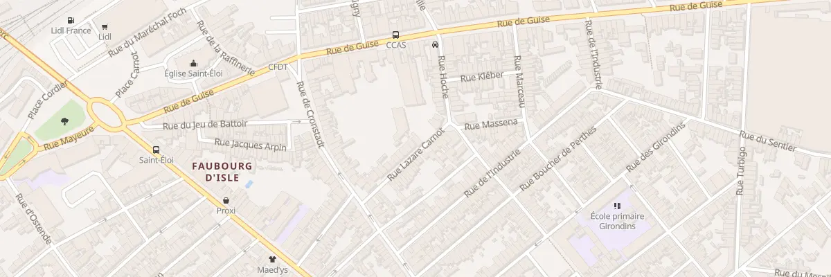 Plan du 23 Rue Lazare Carnot à Saint-Quentin