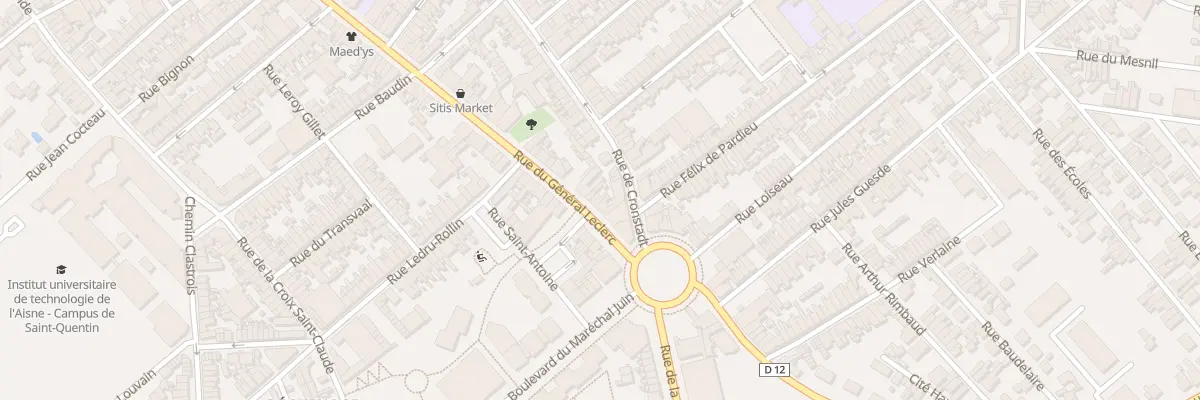 Plan du 175 Rue du Général Leclerc à Saint-Quentin
