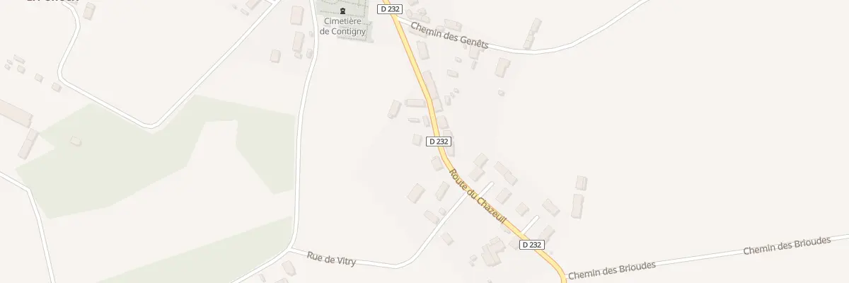 Plan du 8 Rte de Chazeuil à Contigny