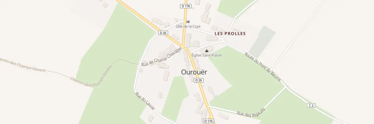 Plan du 62 Le Bourg - Ourouer à Vaux d’Amognes