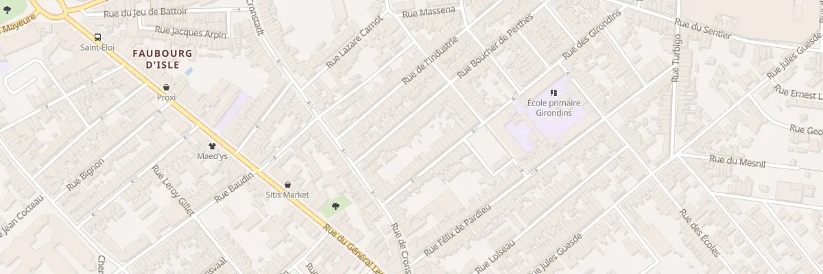 Plan du 28 Rue Boucher de Perthes à Saint-Quentin