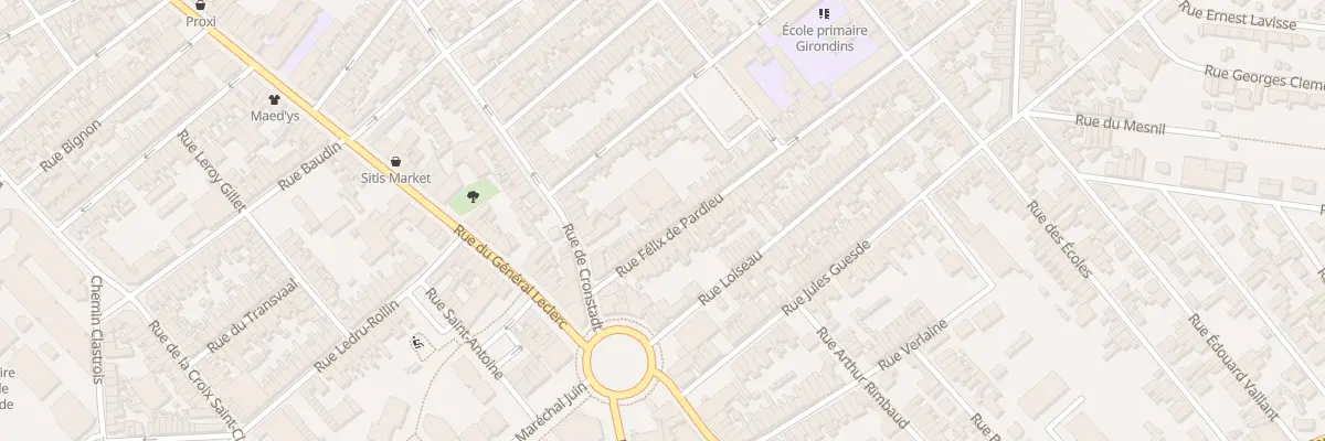 Plan du 21 Rue Félix de Pardieu à Saint-Quentin