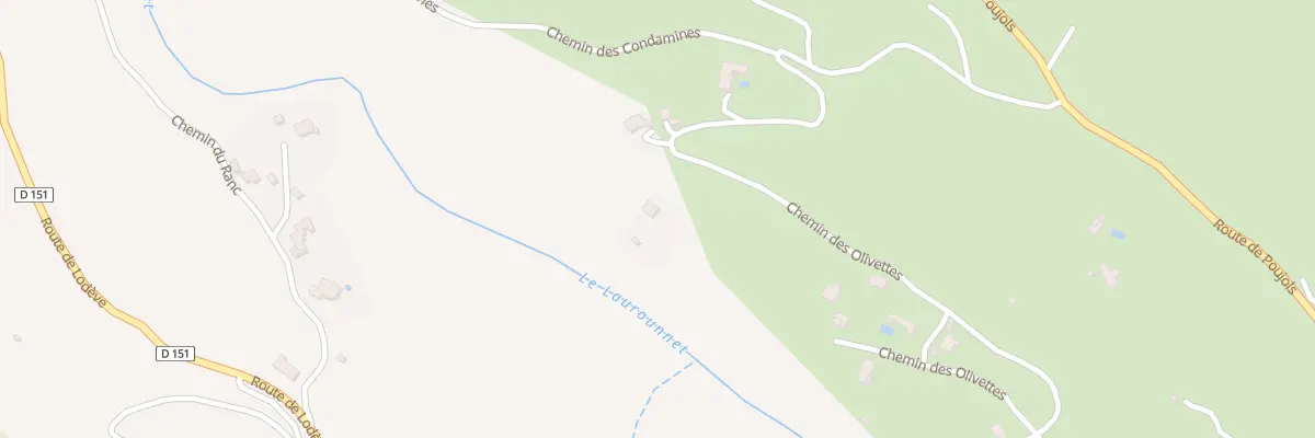 Plan du 5371F Che des Olivettes à Lauroux