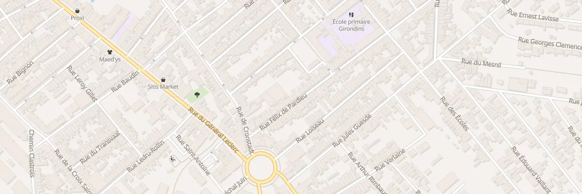 Plan du 29 Rue Félix de Pardieu à Saint-Quentin