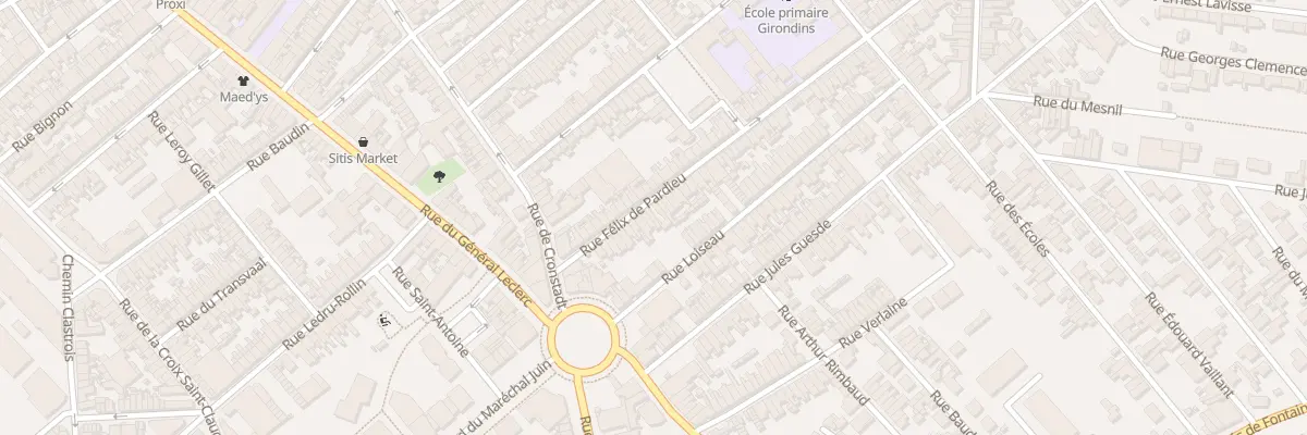 Plan du 22 Rue Félix de Pardieu à Saint-Quentin