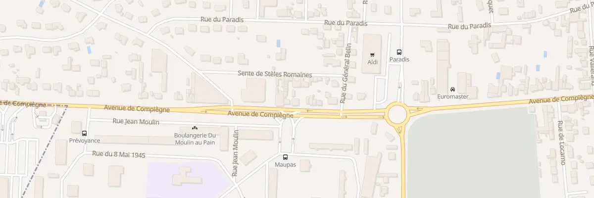 Plan du 88 Av de Compiègne à Soissons