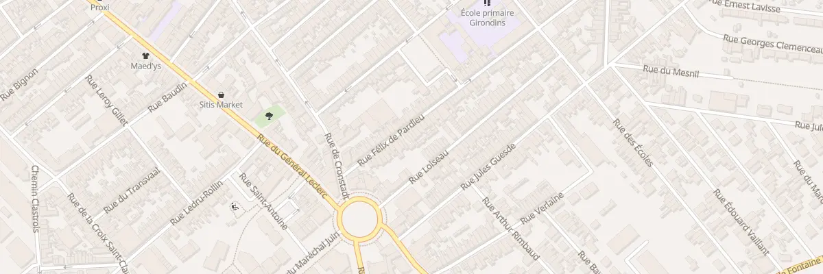 Plan du 26 Rue Félix de Pardieu à Saint-Quentin