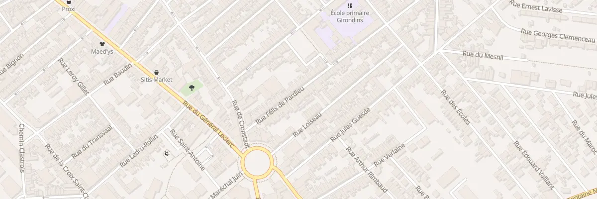 Plan du 30 Rue Félix de Pardieu à Saint-Quentin