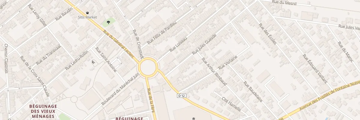 Plan du 13 Rue Jules Guesde à Saint-Quentin