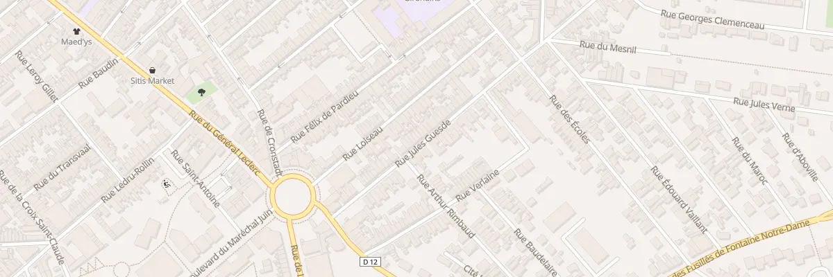 Plan du 43 Rue Jules Guesde à Saint-Quentin